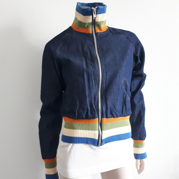 BDG Jackets & Blazers - BDG | Denim Bomber with Knit Details